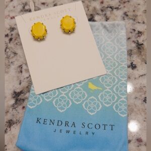 *Rare* Vintage Kendra Scott Morgan Mustard Yellow Stud Earrings